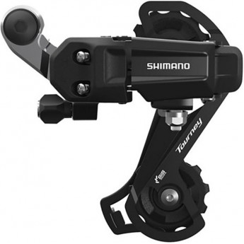 Переключатель задний SHIMANO TOURNEY, TY200, GS, 6/7 скоростей для 14-28T, крепление на болт, черный, без упаковки